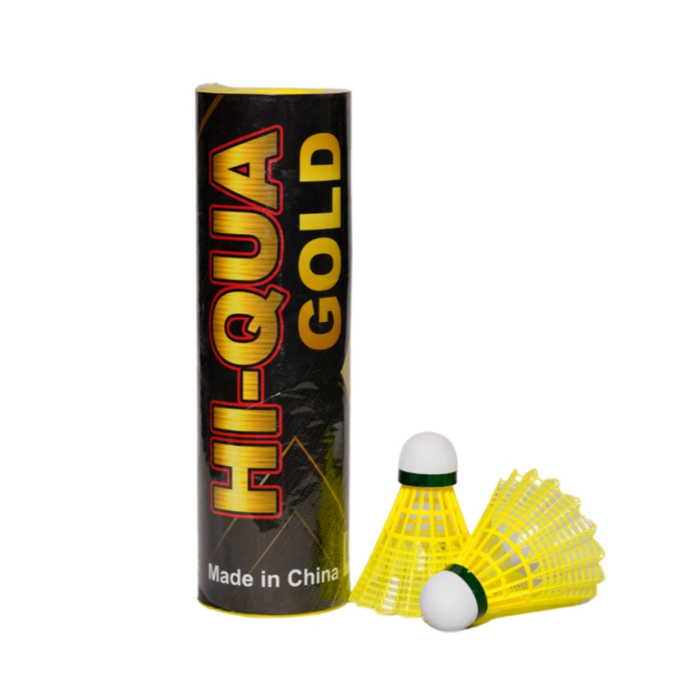 HI QUA GOLD BADMINTON NYLON SHUTTLE PLASTIC (PACK-6 YELLOW)
