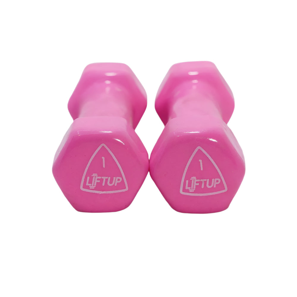 LIFTUP VINYL WEIGHT LIFTING DUMBBELLS PAIR 1 KG